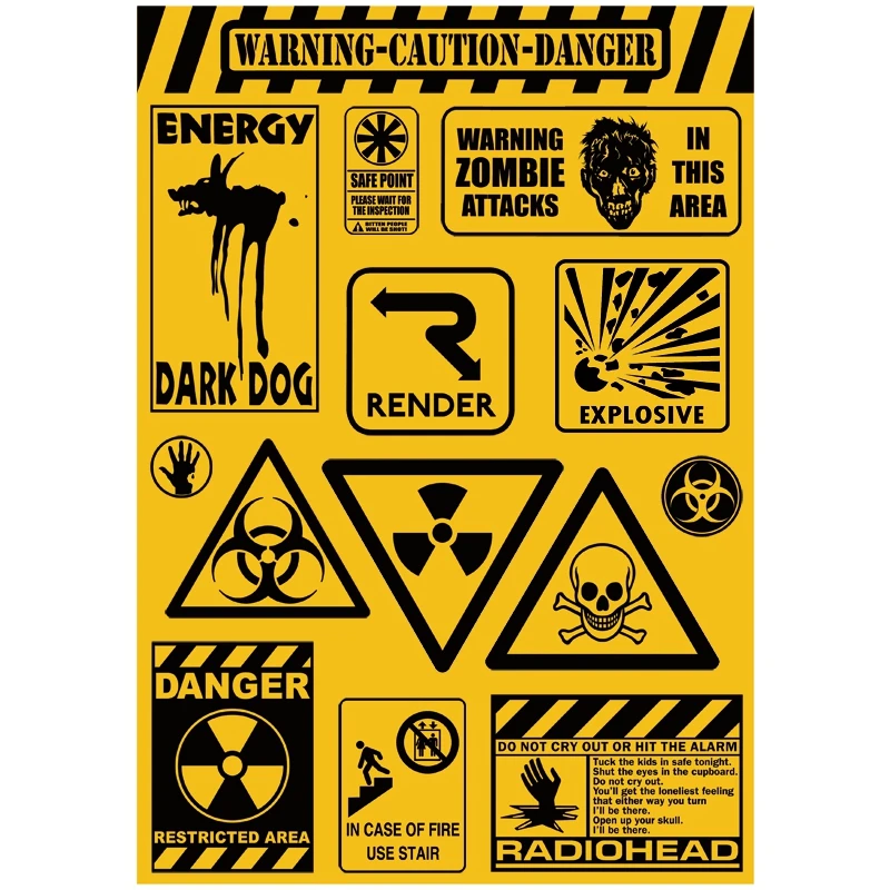 1x Explosive Warning Danger Vinyl Sticker Decal Safety Door Laptop Tablet #01 
