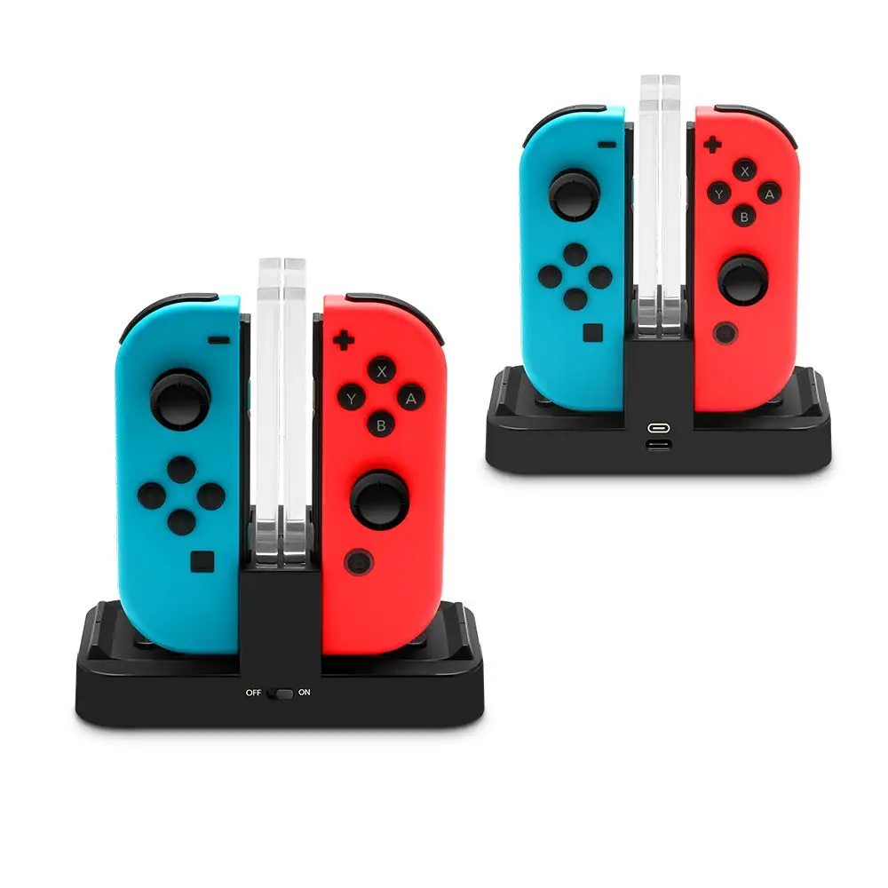 6 в 1 USB для nintendo Switch зарядная док-станция NS держатель стенд кронштейн со светодиодный индикацией Pro Joy-Con контроллер зарядное устройство