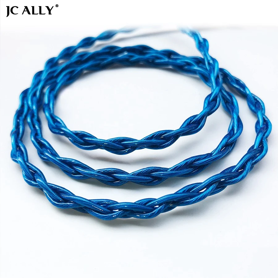 JCALLY Bold 4 ядра синий OFC посеребренные наушники кабель обновления 0,78 0,75 MMCX A2DC IE для KZ ZSX TFZ T2 ZSNPRO ZS10PRO CCA C12