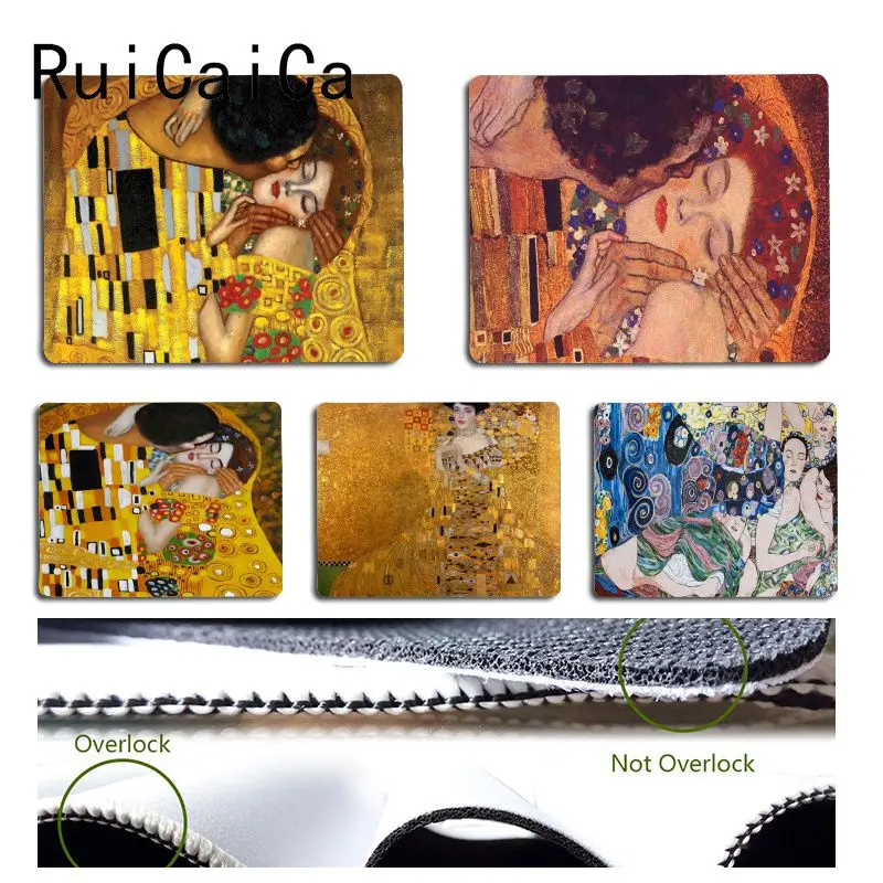 

RuiCaiCa the kiss Gustav Klimt Customized laptop Gaming mouse pad Size for 18x22cm 25x29cm Small Mousepad