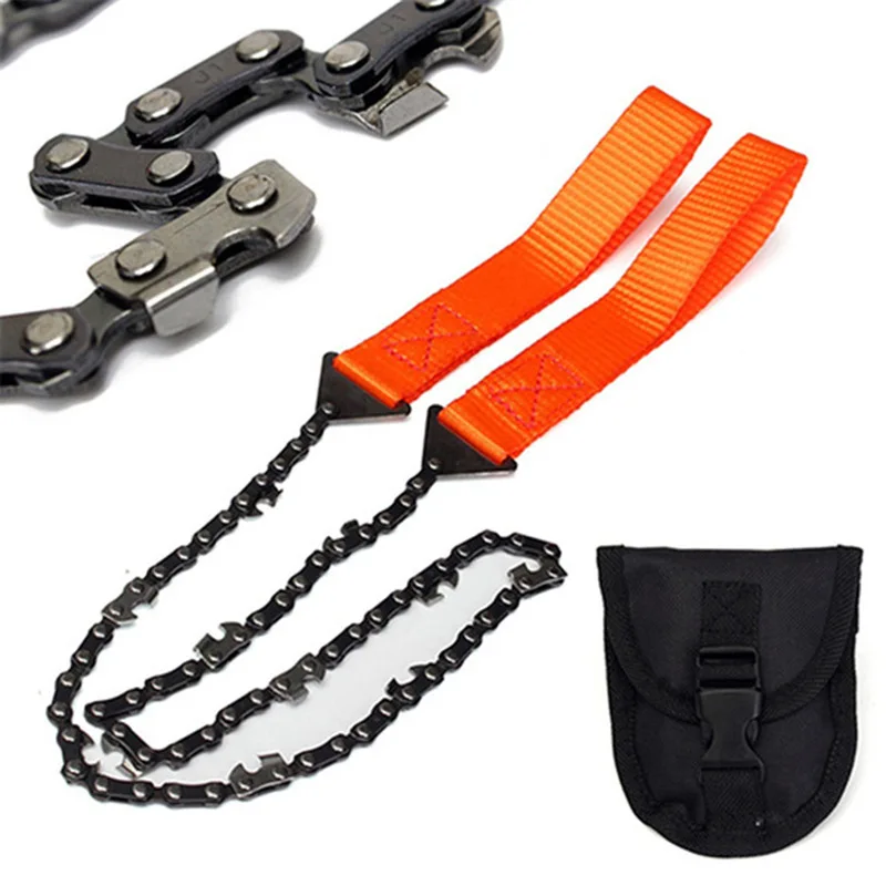 

Cutting Machine Portable Handheld Survival Chain Saw Emergency Chainsaw with Bag Camping Hiking Tool Garden Tools Freeship