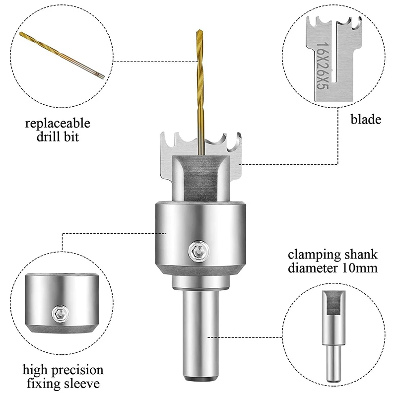 13 Pcs Set di punte per trapano ad anello, punta per trapano ad anello in legno anello in legno Maker punta per trapano in legno in acciaio per anelli fai-da-te che fanno gioielli