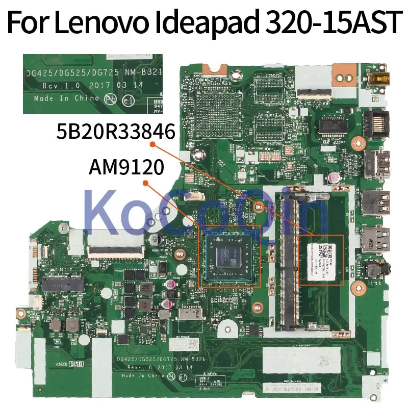 Placa-mãe para Lenovo Ideapad 32015ast Dg425 Dg525 Dg725 Quintal a4 a6 a9 Placa-mãe Usada