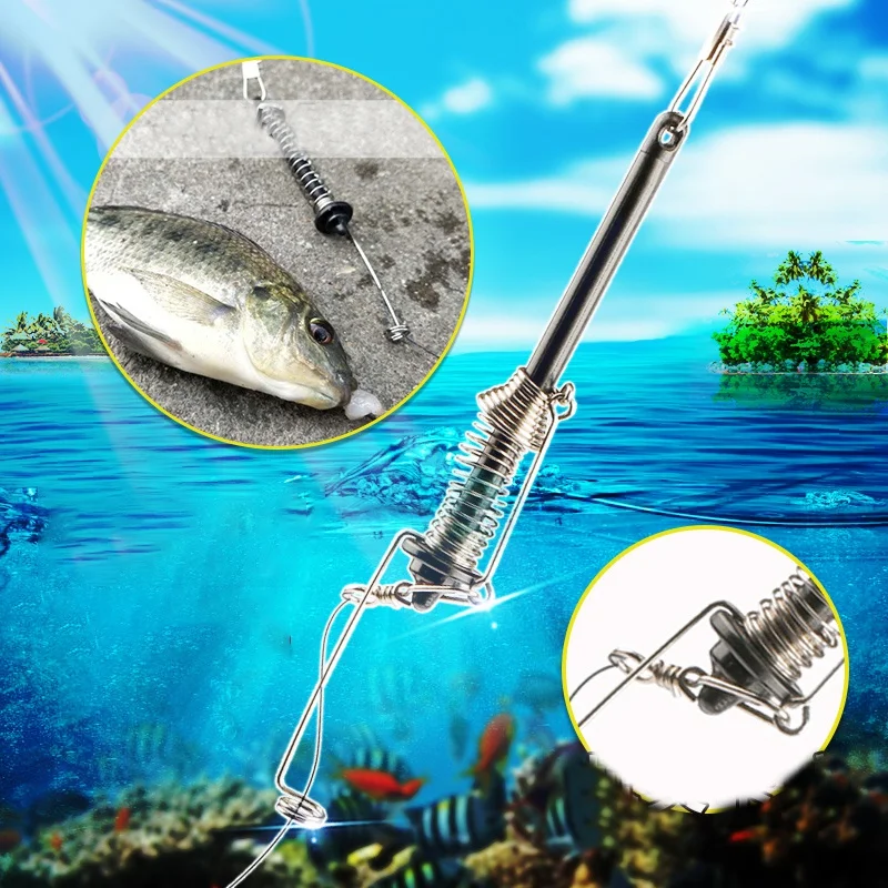 

Fishing Tools Automatic Fishing Double Hook Lazy Universal Full Speed All The Water Spring Hook hot sale