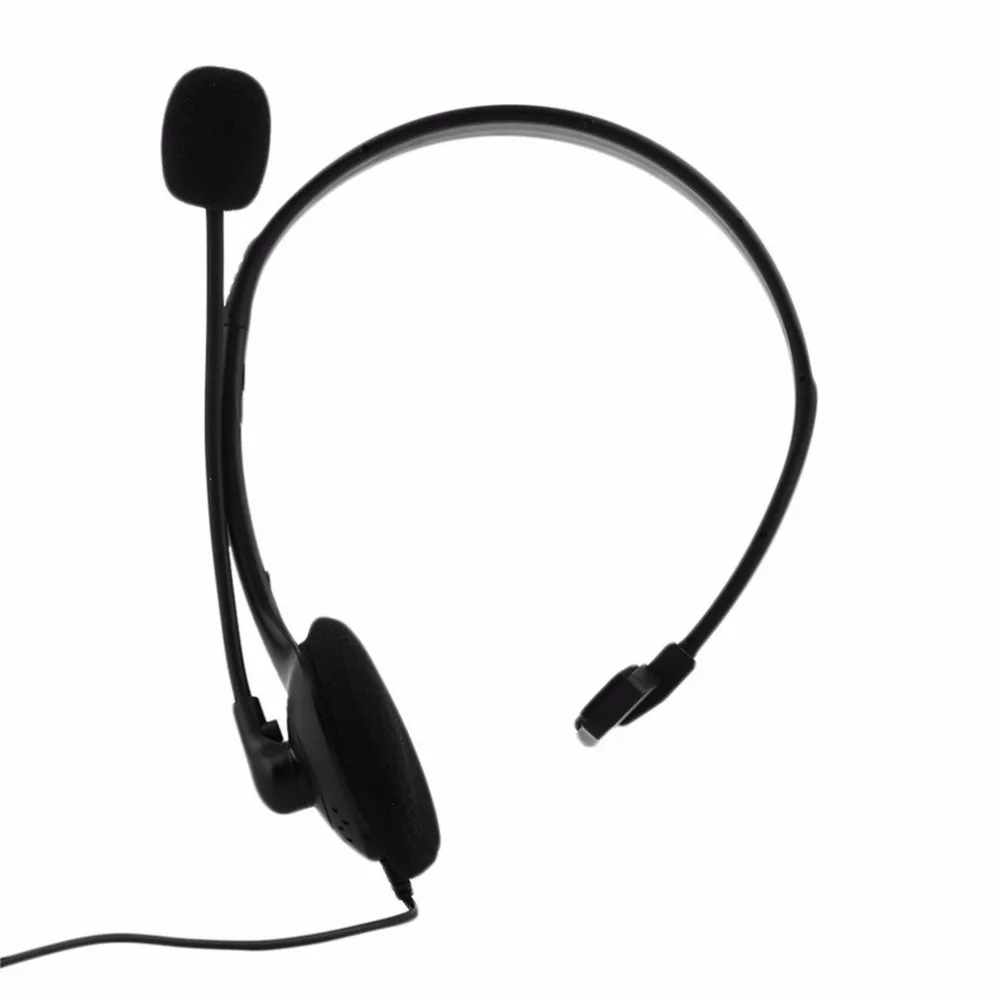 Black Over-ear Wired Earphone Headphones with Microphone Gaming Headset for PC Video Game Gamer For Playstation for PS4 With VOL