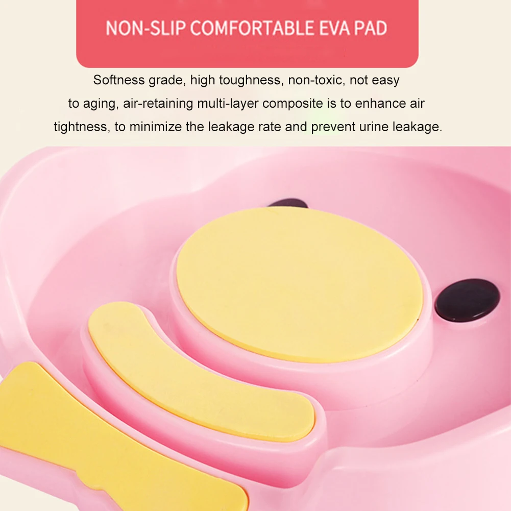 Portable Cute Animal Washing Ass Head Accessories Space Saving Home Plastic Bathtub Hook Newborn Wash Tub Baby Non Slip
