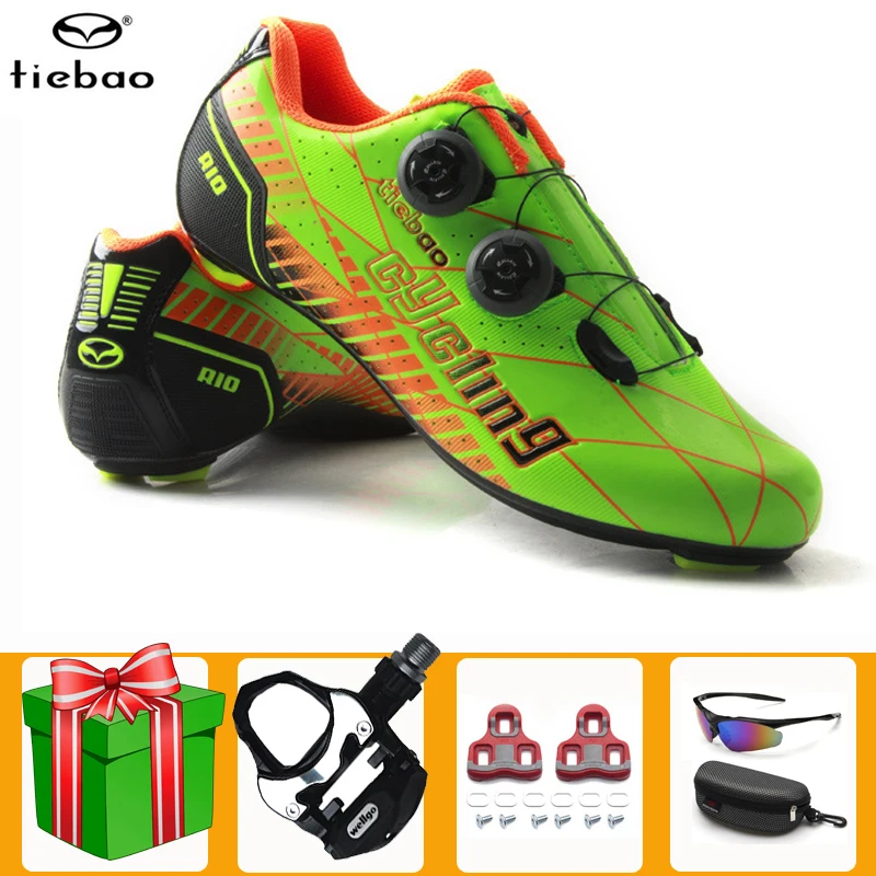 

Tiebao Road Cycling Shoes carbon New Ultralight Breathable bike shoes Anti-slip self-locking racing bicycle Shoes sneakers Men