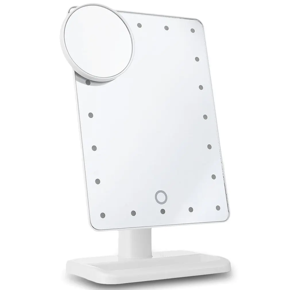 Sensor de Toque Espelho com Lâmpada Espelho de Maquiagem Portátil Desktop Multi-função Beleza Espelho Rotativo Led Mod. 1211553 12 Portátil led sensor de toque espelho com