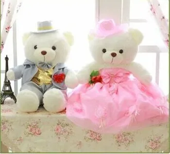 

Plush Toy Doll Couples Teddy hun sha bear a New Pair Wedding Presses Doll Marriage Ceremony Items