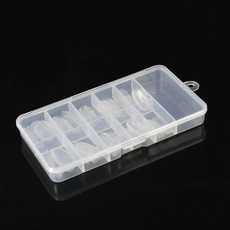100PCS Long Ballerina Half Nail Tips Clear Coffin False Nails ABS Artificial DIY False Fake UV Gel Nail Art Tips High Quality