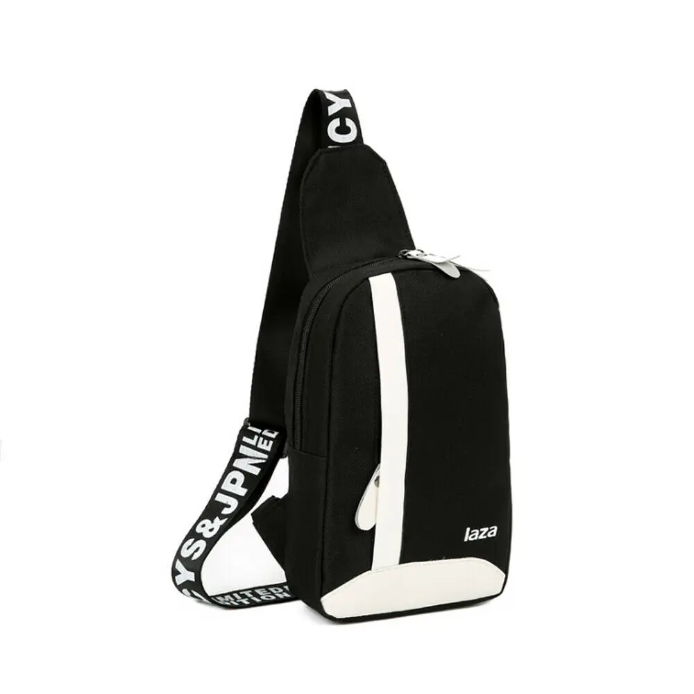 1 шт., мужская сумка-мессенджер, на плечо, ткань Оксфорд, нагрудные сумки, через плечо, повседневные сумки-мессенджеры, мужские многофункциональные сумки с зарядкой через USB - Цвет: Black stripe