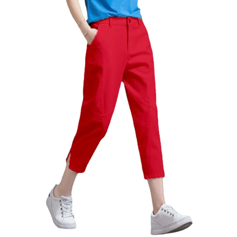 Loose-fit White Jeans Women 2021 Spring Summer High Waist Thin Capri Pants  Fashion Casual Denim Harem Pants - Jeans - AliExpress