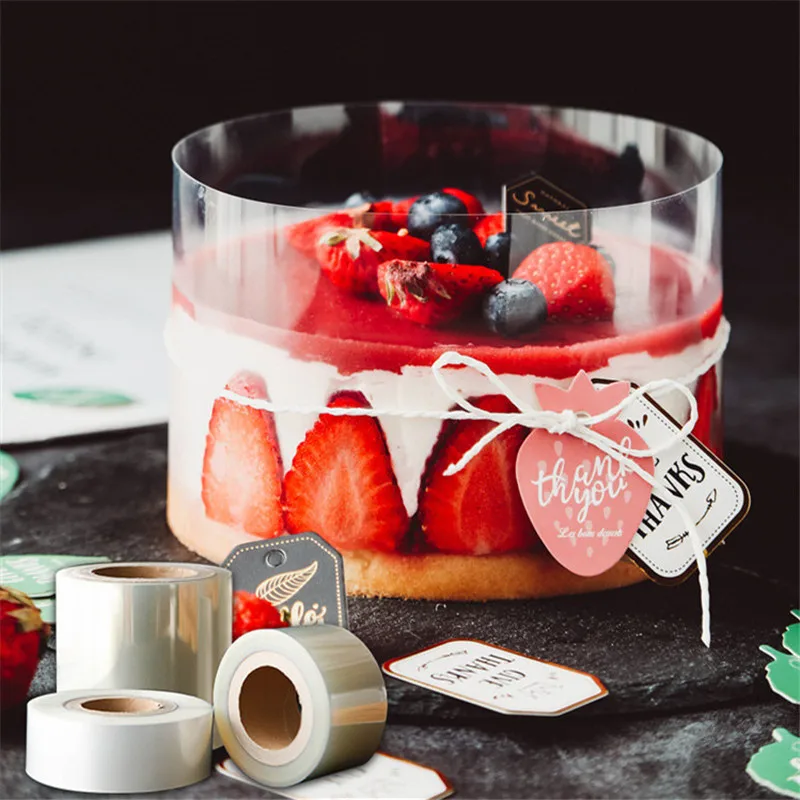 

Transparent Mousse Cake Collar Roll Packaging Cake Decorating Tools Mousse Surrounding Edge Wrapping Tape Baking Accessories