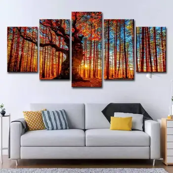 

5Panel HD Print Car sports car on Canvas Art Modular Wall Painting Living Room Sofa Cuadros Decoracion