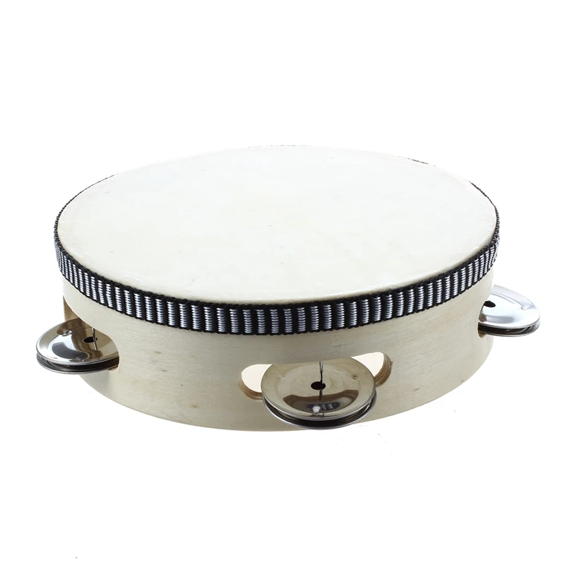 

Children's toy tambourine with wood with 6 " Leather