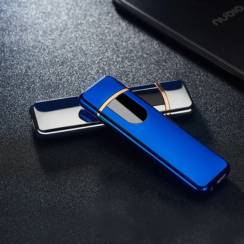 

Cigarette Lighters USB Chargeable Electronic Windproof Smooth Touch Metal Lighter for Smoking Man Women Accessories Dropshipping