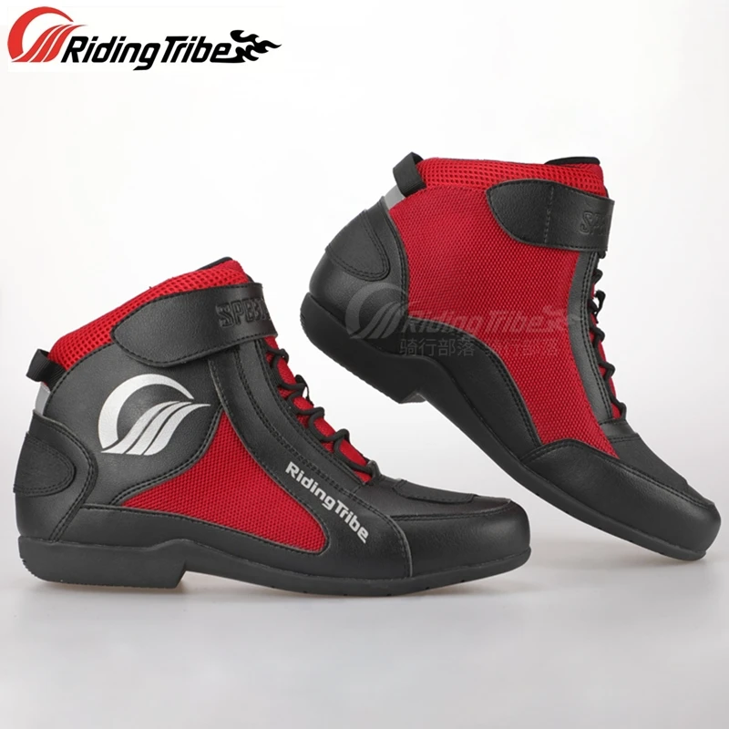 

Men Woman Boots Motorcycle Microfiber Leather Anti Collision Breathable Off Road Dirt bike Riding Boot Outdoor Sport Shoes A015