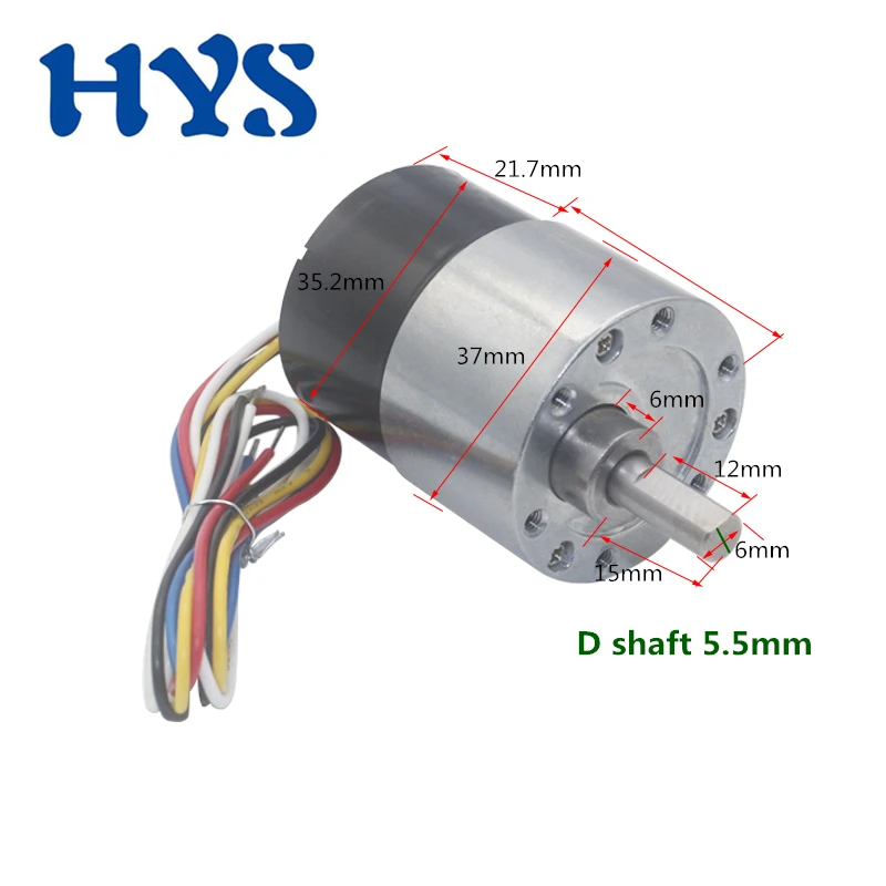 

DC12V 24V Brushless Gear Motor Mini Electric Motor Reducer Bldc 12 Volt V Micro Motors 7/12/22/35/45/200/960rpm Motor 37GB-3525