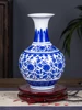 Jingdezhen Ceramic Vase Blue And White Porcelain Entwined Lotus Vase New Chinese Home Living Room Porch Flower Arrangement 1