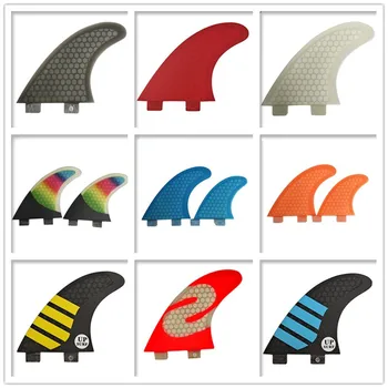 UPSURF FCS Pinne Tavola da surf Pinna S/M/L/M+UK2.1/UK2.1/S+GL/M+GL Apetta da surf in fibra di vetro a nido d'ape Doppia linguette Pinne Accessori per il surf