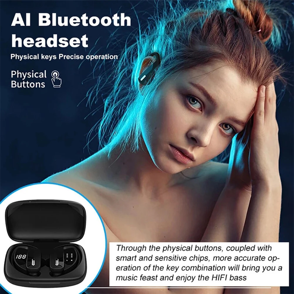 T17 TWS Earphone Wireless Bluetooth Headphones Sport Earbuds Gaming Headsets LED Power Display Music Earphones With Mic