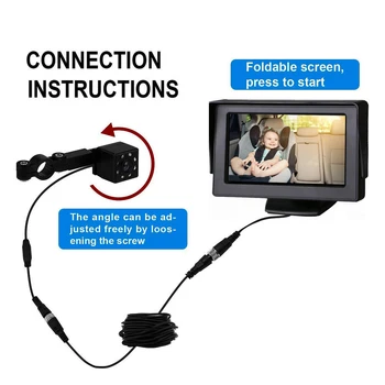 

Adjustable Back Seat Car Inner Mirror Square Facing Rear View Headrest Mount Mirror Safety Baby Kids Monitor Car Styling