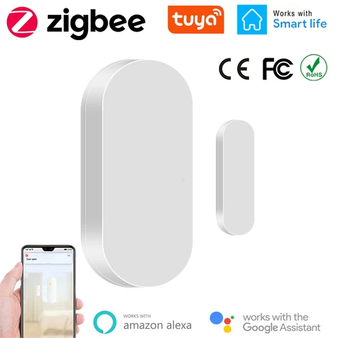 Door Sensor Tuya Smart Home Security Detector App Remote Control Automatic Door Windows Alarm Support Alexa Google Home