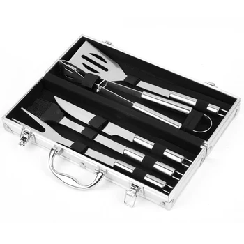 

Appliance Bbq Grill Set 6 Pieces Stainless Steel Bbq Accessories With Suitcase - Complete Tool Kit With Pliers Spatula And Grill