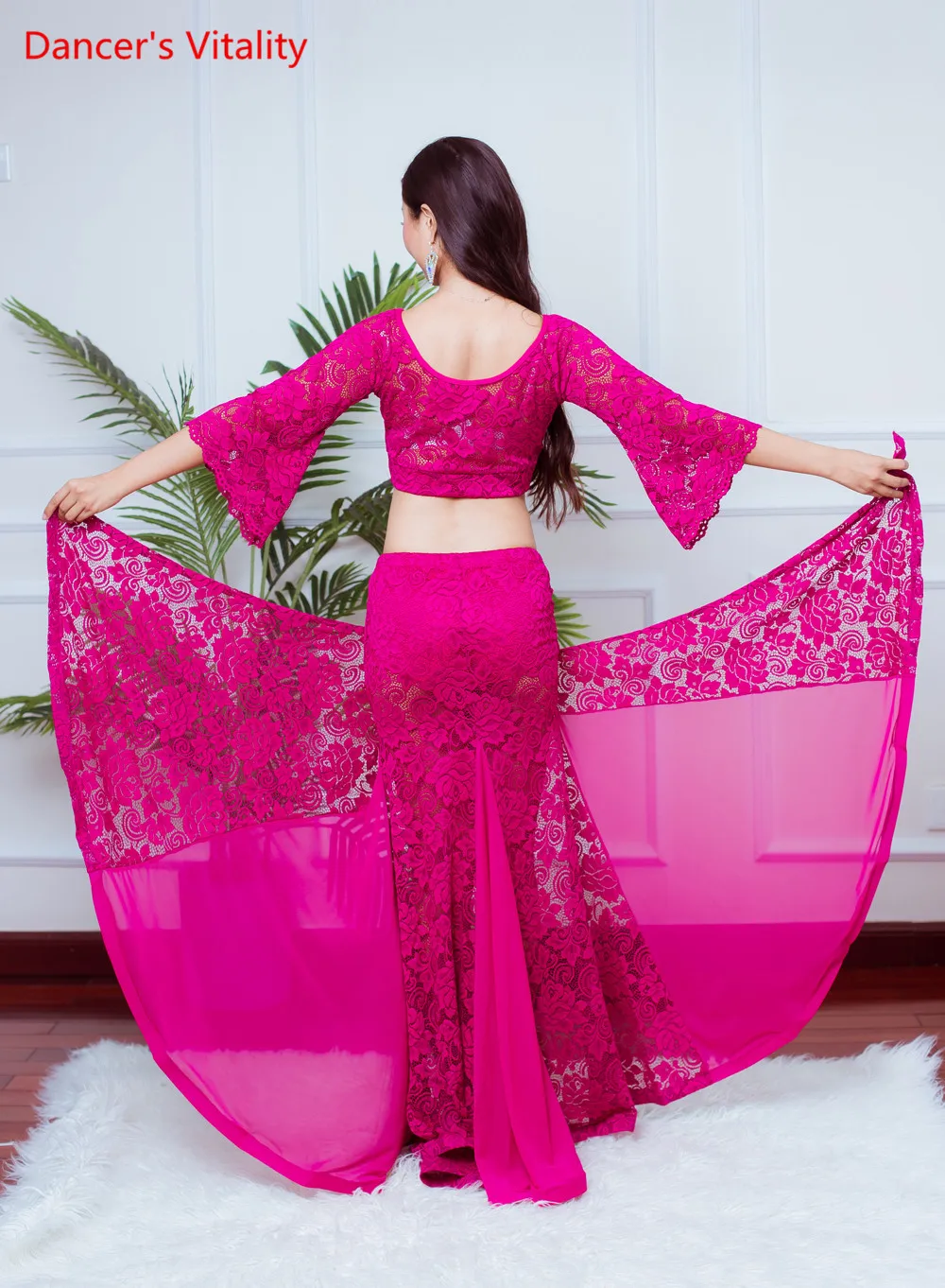lace belly dance dress Belly Dance Lace Bra, Skirt, & Net Scarf Costume Set