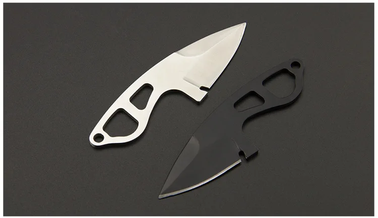 Нож из нержавеющей стали с фиксированным лезвием, открытый мини-нож для самозащиты, небольшой прямой нож для выживания, Походный нож, инструмент для повседневного использования с карабином