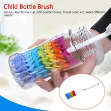 360 градусов вращающаяся длинная ручка Силиконовая головка детское молоко сменный картридж Чистая щетка аксессуары для уборки щетка стеклянная специальная щетка