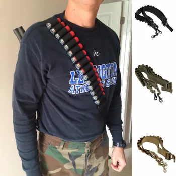 

Adjustable Hunting Tactical 2 Point Rifle Shotgun Sling Bungee Gun Strap System (15 Shells)