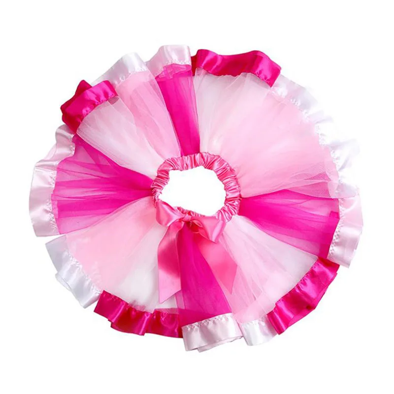 Girls Rainbow Tutu Skirts With Unicorn Headband Children Tulle Skirt For 0-7Years Kids Ballet Dance Skirts Pricess Tutus - Цвет: DX36-4