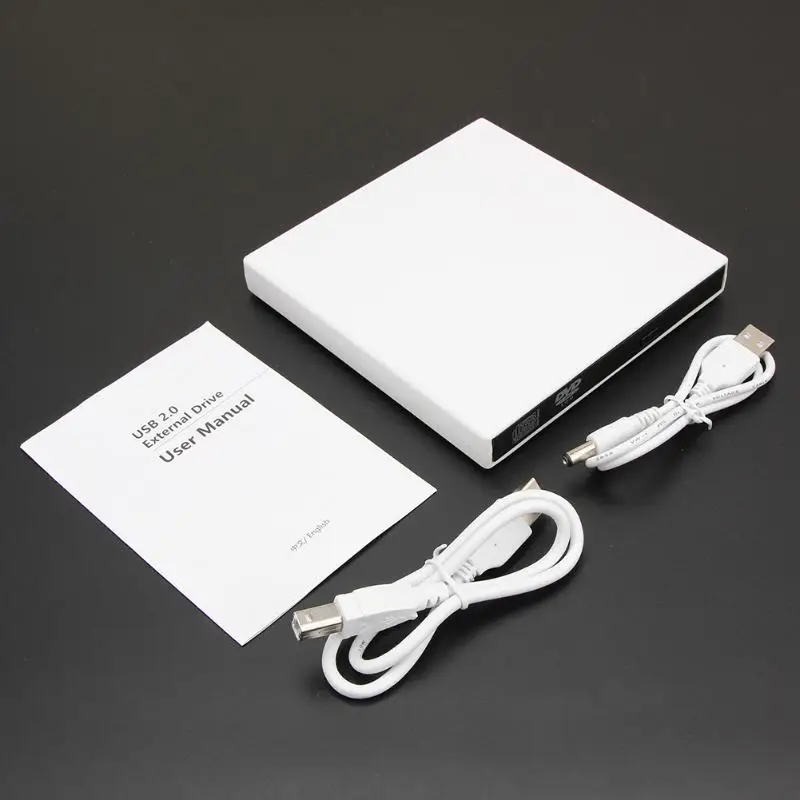 Внешний оптический привод USB 2,0 CD/DVD плеер DVD rom CD RW комбо ридер запись портативный для ноутбука компьютер Windows Mac