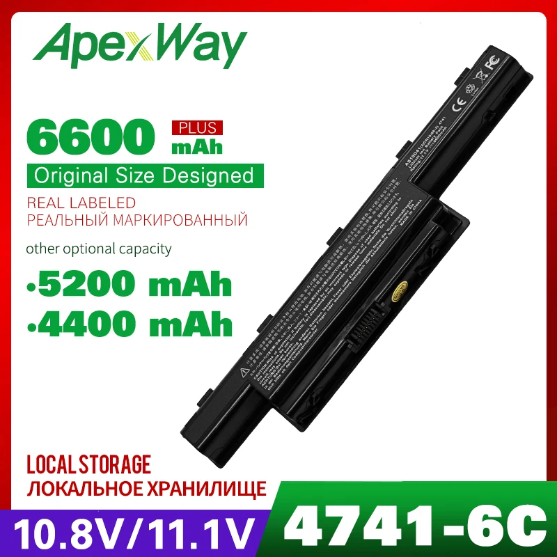 

Apexway 11.1V or 10.8v Battery For Acer Aspire AS10D31 AS10D41 AS10D81 AS10D61 AS10D71 4741 AS10D81 AS10D75 BT.00607.126 AS10D31