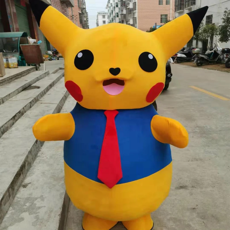 Талисман PIKACHU костюм высокое качество для одежды на Рождество и Хеллоуин; забавные животные талисман Костюмы взрослых Размеры