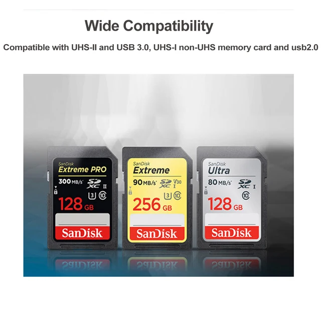 SANDISK SDDR-399-G46 EXTREME PRO SD UHS-II LECTEUR CARTE MEMOIRE, USB3.0  Type A