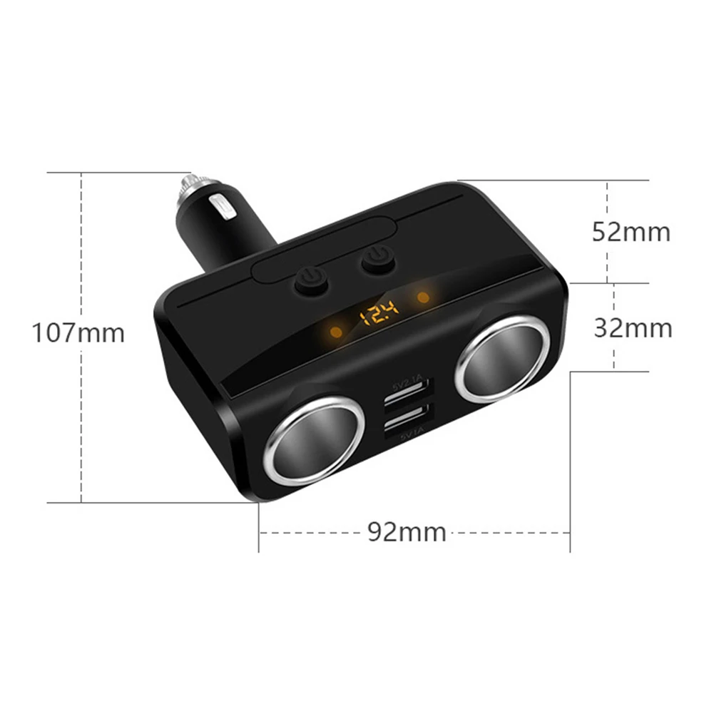 1-2 гнезда навигатор прикуриватель разветвитель Авто двойной USB gps ABS адаптер для мобильного телефона автомобильное зарядное устройство Обнаружение напряжения