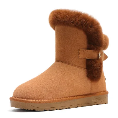

2019 New Australia Women Snow Boots Genuine Cowhide Leather Ankle Boots Warm Winter Boots Woman Shoes