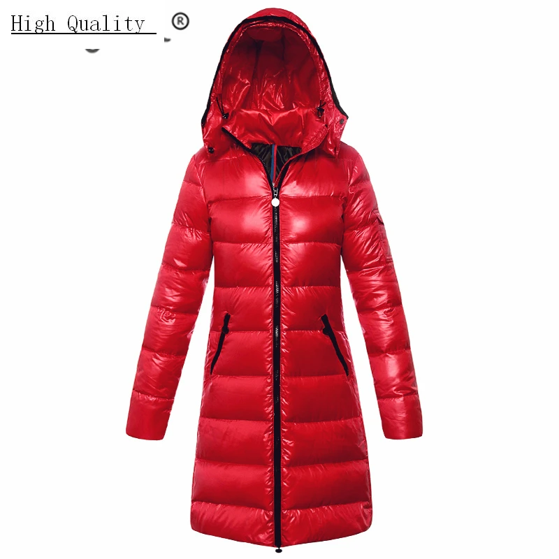 

Winter Duck Down Jacket Women Long Down Coat Female Thick Slim Jackets Clothes Fit Ladies Jacket Hooded Warm Coats A01040