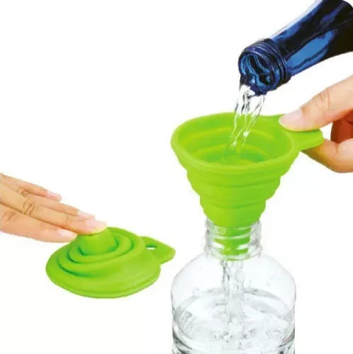 Silicone Folding Funnel Food Grade Telescopic Long Neck Liquid Filling Small | Дом и сад