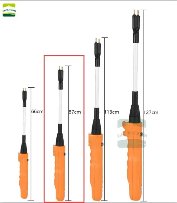 66 см-127 см световая мощность приводной артефакт свинья/Овцы/теленок фермы питающее устройство батарея водонепроницаемый анти падение Электрический свинья летучая мышь Хлыст - Цвет: Total length-87cm