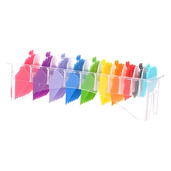 

Hair Clipper Combs Guide Kit Multi-color Plastic Hair Trimmer Guards Attachments Hair Salon Tool Set of 10PCS