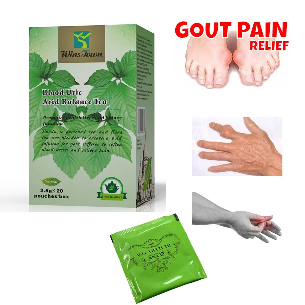 

40 Pcs/2 Packs Herbal Blood Uric Acid Balance Gout Uarthritis Treatment Diuretic Liver Kidney Booster