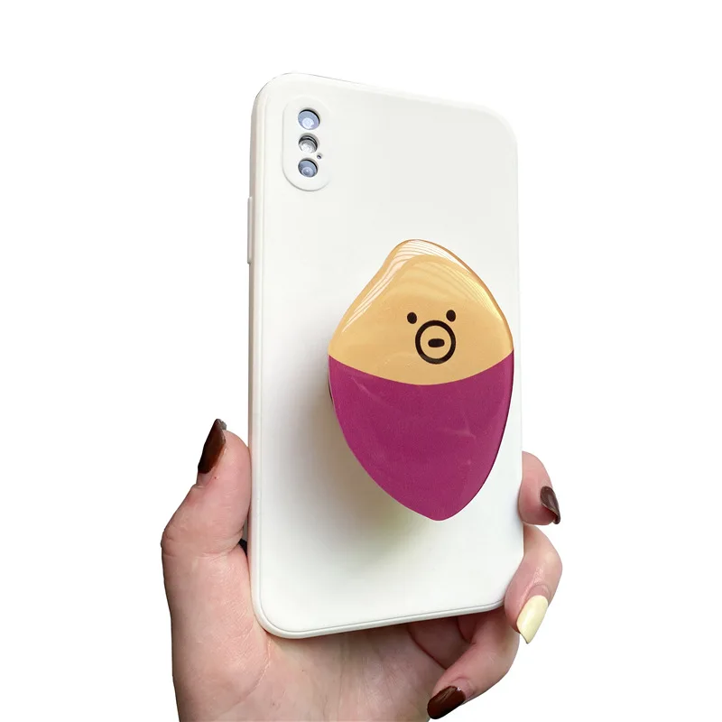 Luxury universal cute dog cartoon epoxy resin phone holder for iPhoneX Xiaomi mobile phone accessories phone grip