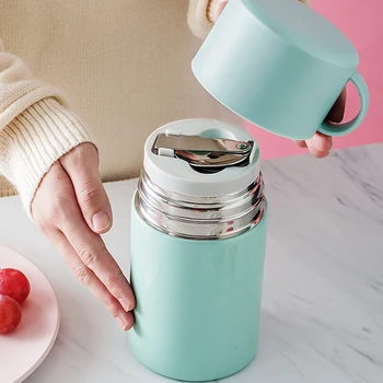 

550ml Portable Lunch Box Stainless Steel Storage Box In Kitchen Food Container with Spoon for Students Children Outdoor Camping