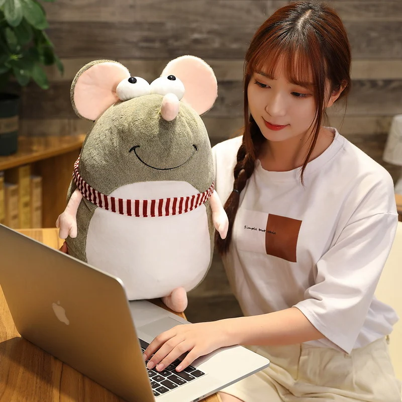 21cm Kawaii Plush Big Eyes Mouse Toy Stuffed Animal Doll Baby Kids Children Birthday Gift Shop Home Decor Peluche Mascots