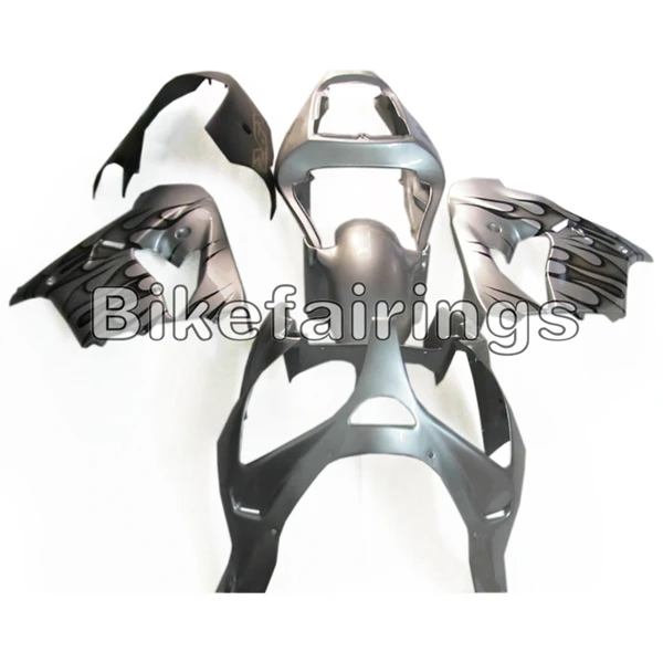 Серебристые и черные Обтекатели с пламенем для Kawasaki ZX9R 2002 2003 ZX-9R 02 03 zx9r ABS пластик обтекатель комплект