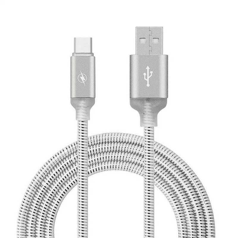 Silver USB кабель струящийся светильник светодиодный кабель Micro type C для samsung S10 huawei P20 кабель синхронизации данных для iPhone 7 8 XR кабели для зарядки телефонов - Цвет: Silver