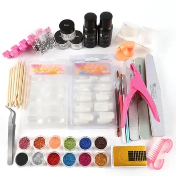 

Acrylic Nail Kit Full Manicure Set For Nail Extension Nail Glitter Powder Decoration Acrylic Pen Brush Tips Nail Art Tools Kit